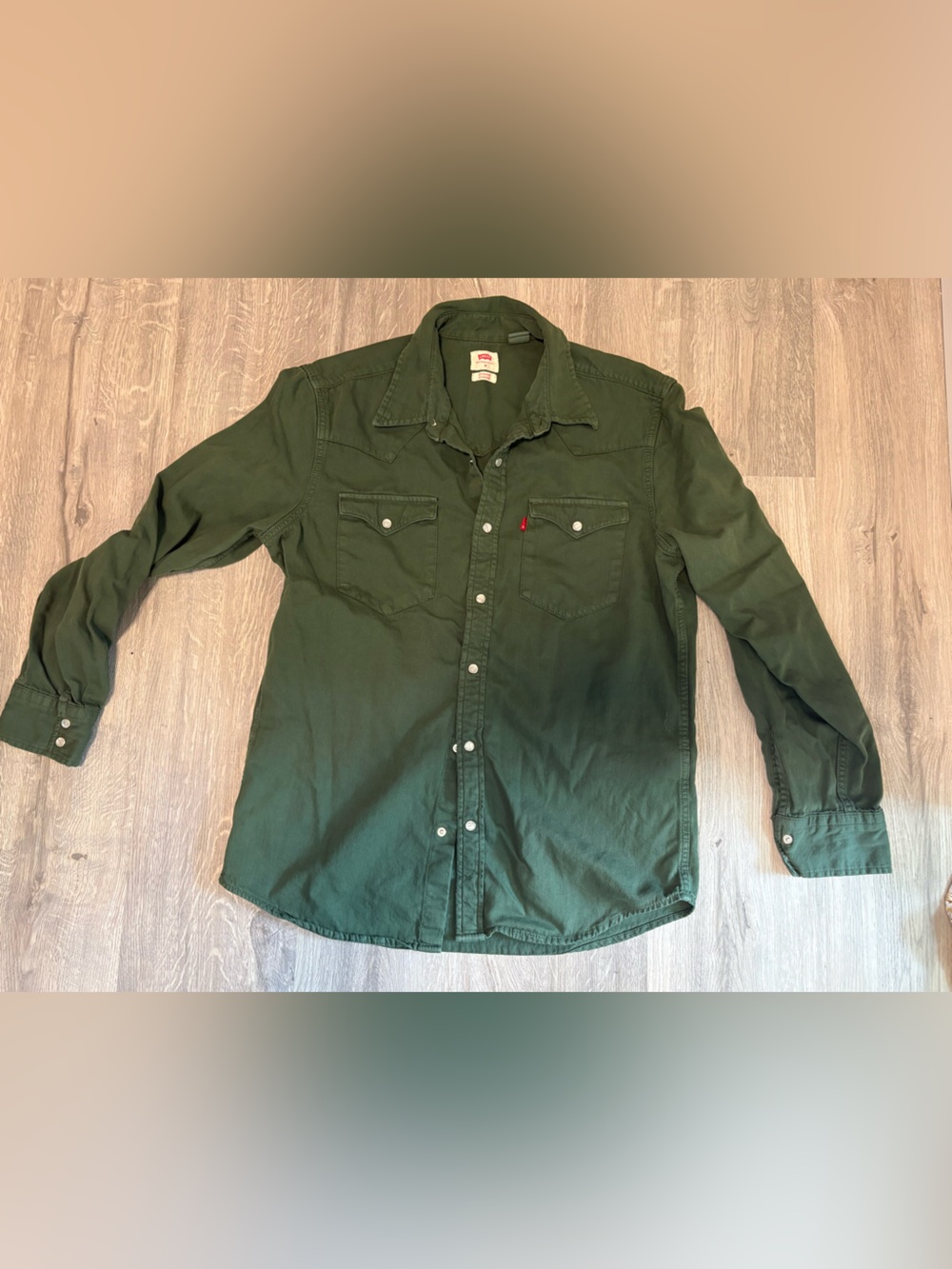 Levi's Olive Green Snap-Front Western Shirt